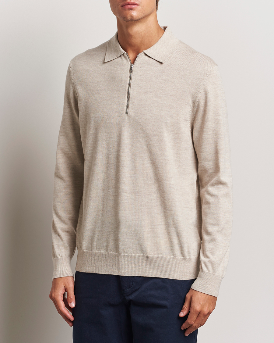 Homme | Pulls Et Tricots | NN07 | Sergio Half Zip Light Khaki Melange