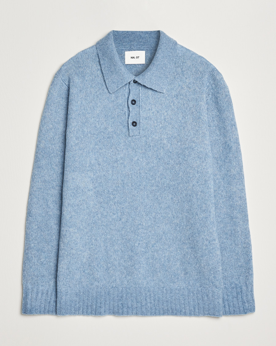Homme | Pulls Et Tricots | NN07 | Lee Brushed Wool Polo Tink Blue