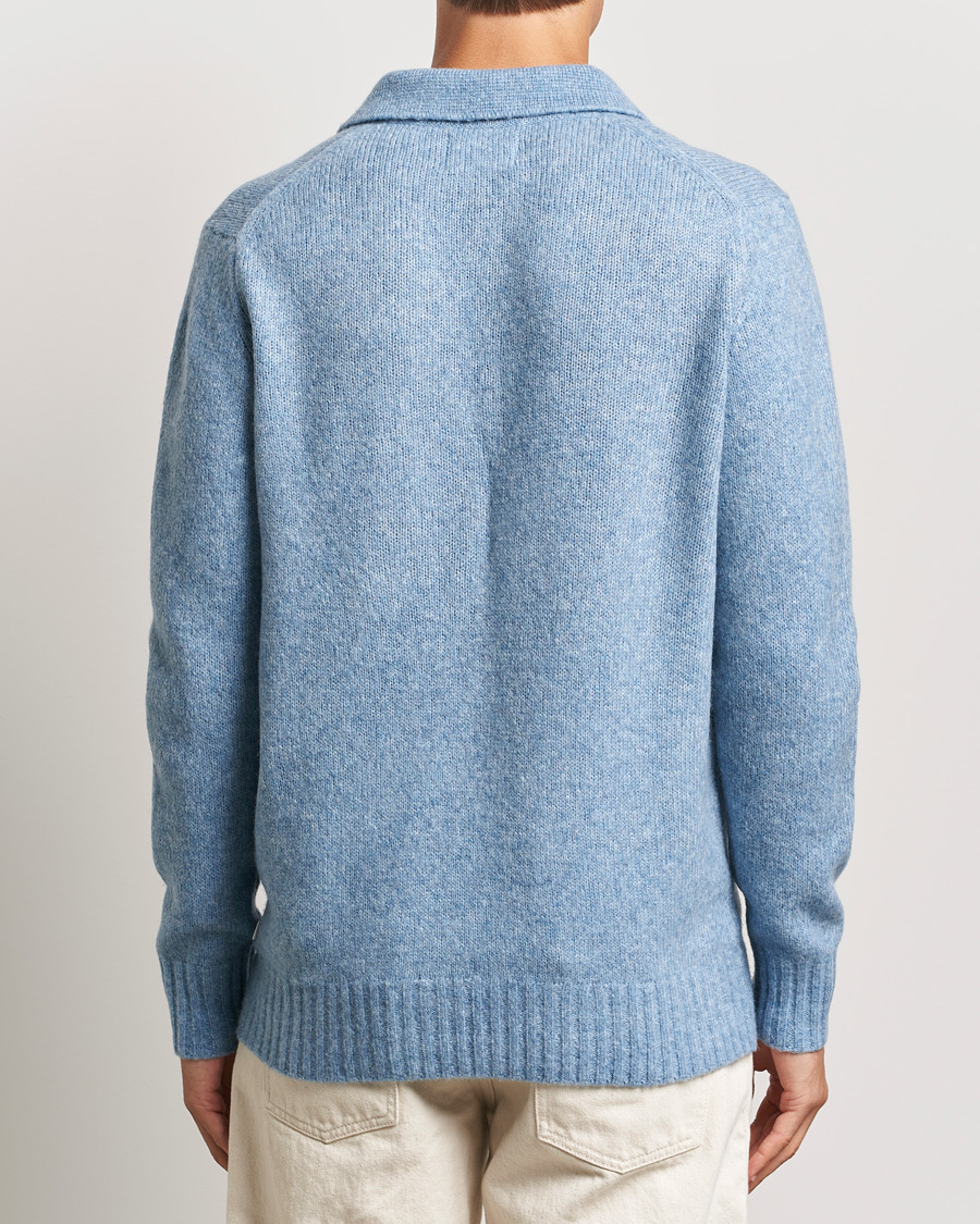 Homme | Pulls Et Tricots | NN07 | Lee Brushed Wool Polo Tink Blue