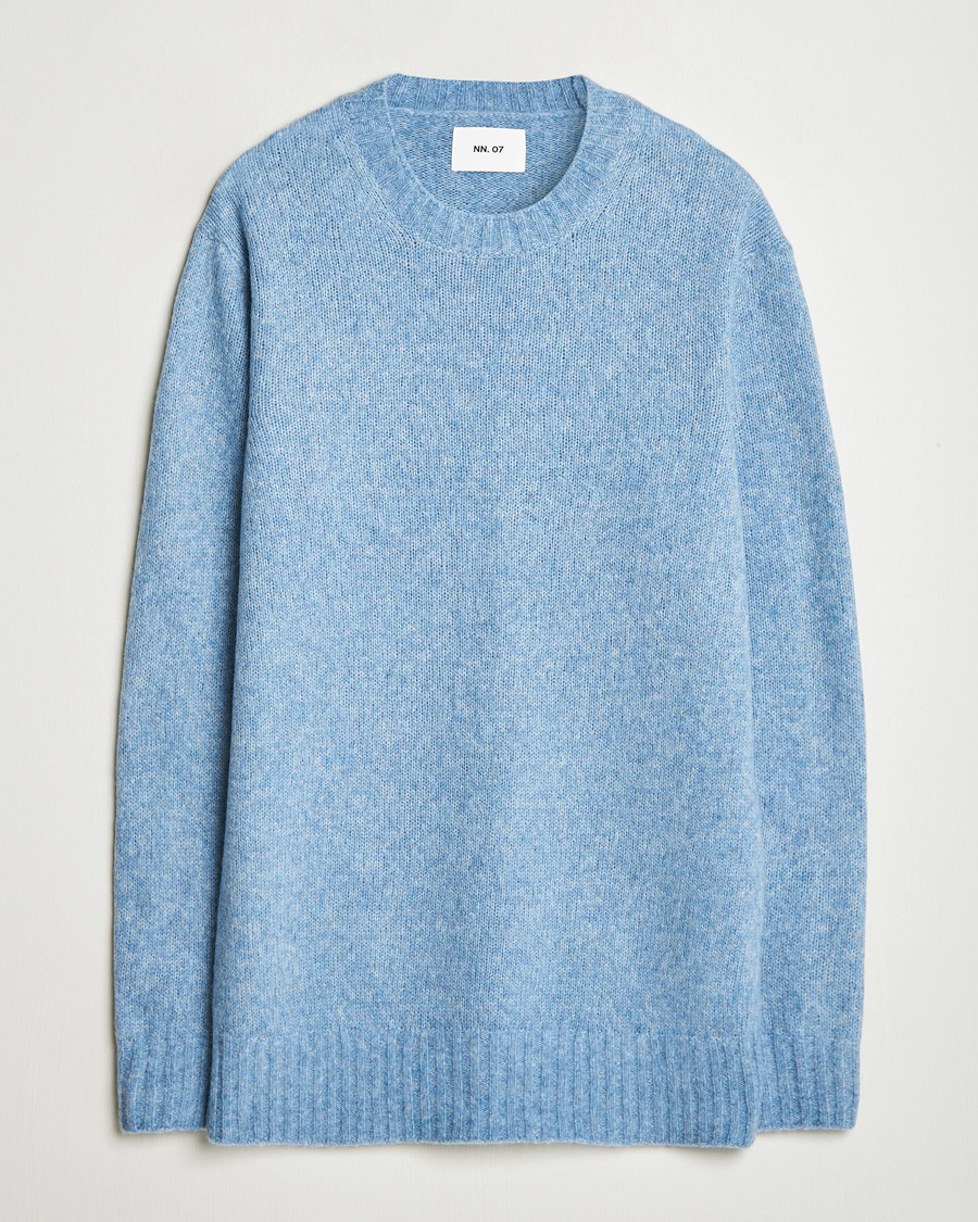 Homme | Pulls Et Tricots | NN07 | Lee Brushed Wool Crew Neck Tink Blue