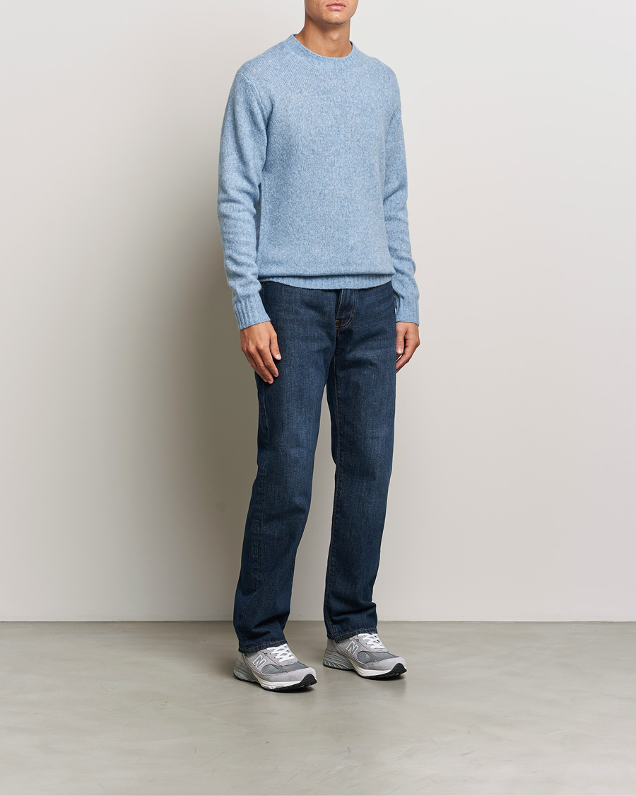 Homme | Pulls Et Tricots | NN07 | Lee Brushed Wool Crew Neck Tink Blue