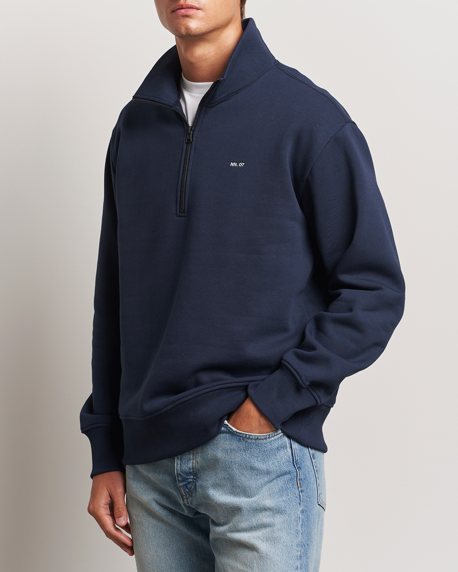 Homme | Pulls Et Tricots | NN07 | Briggs Half Zip Sweatshirt Navy Blue