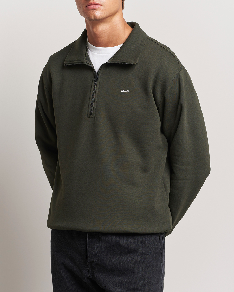 Homme | Pulls Et Tricots | NN07 | Briggs Half Zip Sweatshirt Dark Army