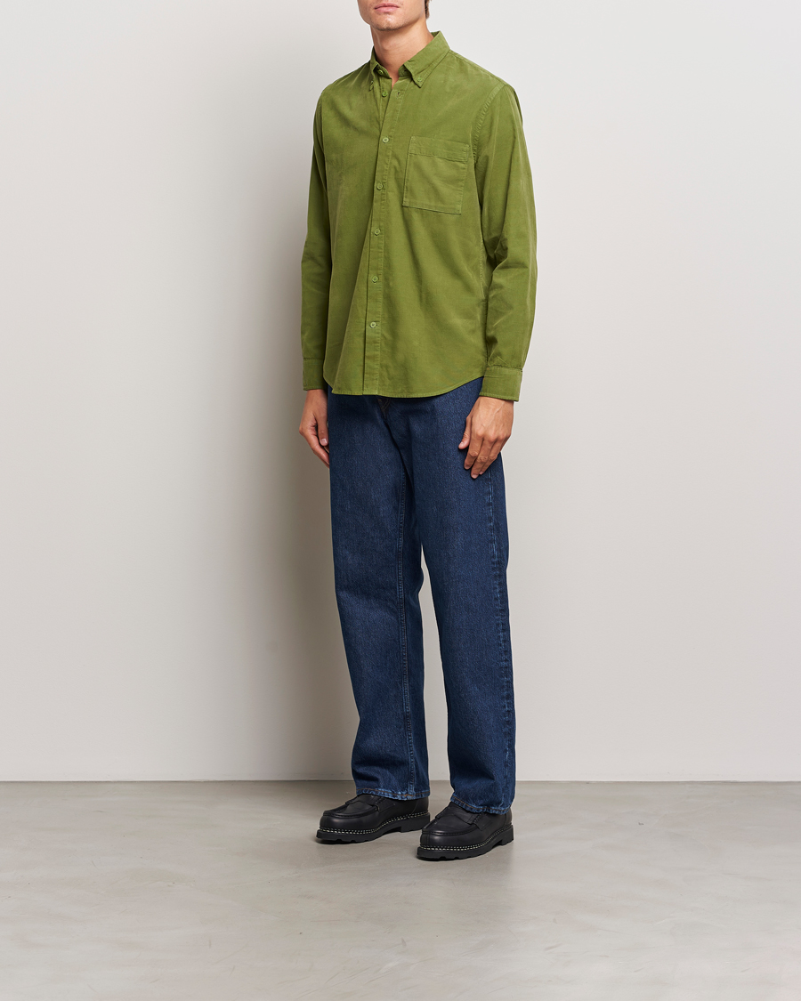 Homme | Chemises | NN07 | Arne Baby Cord Shirt Cedar Green