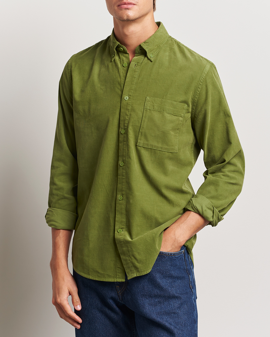 Homme | Chemises | NN07 | Arne Baby Cord Shirt Cedar Green