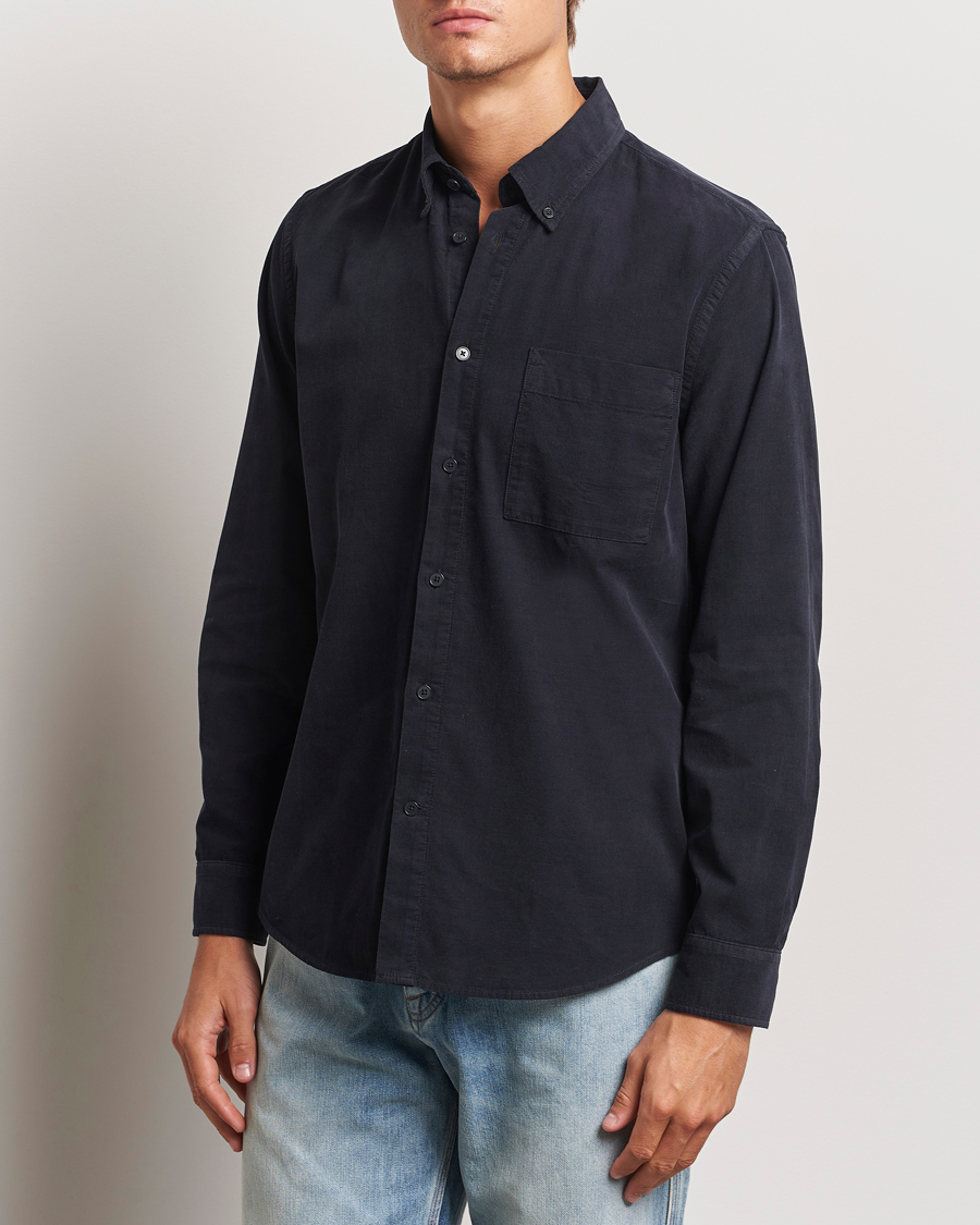 Homme | Chemises | NN07 | Arne Baby Cord Shirt Black