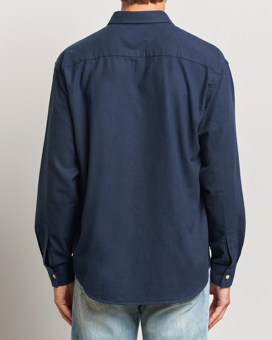 Homme | Chemises | NN07 | Deon Flannel Checked Shirt Navy Blue