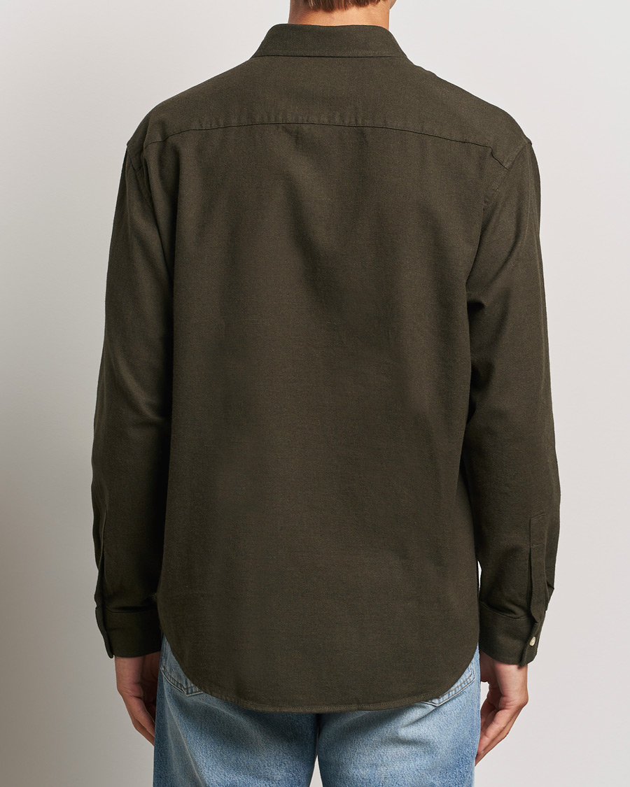 Homme | Chemises | NN07 | Deon Flannel Checked Shirt Dark Army