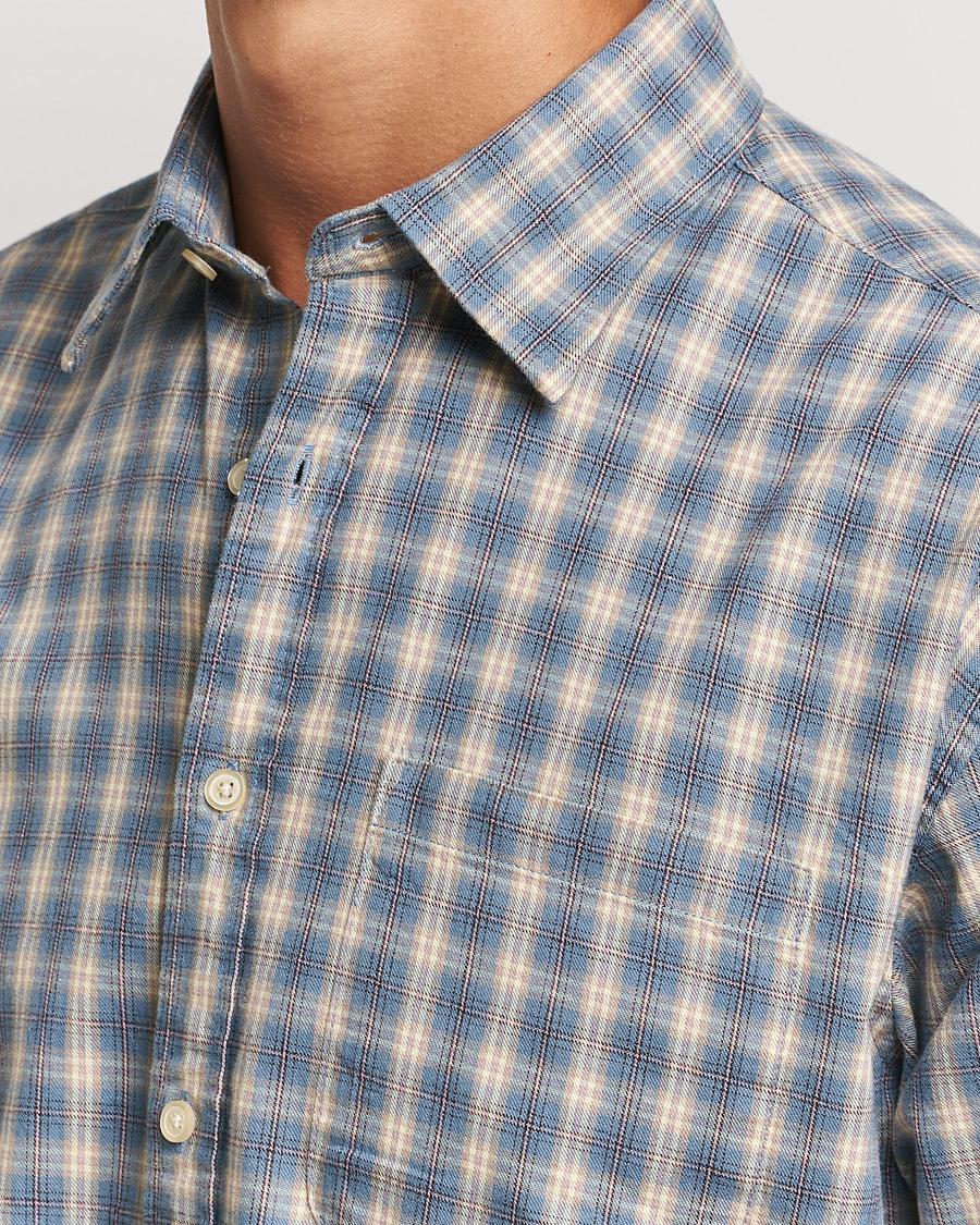 Homme | Chemises | NN07 | Deon Flannel Checked Shirt Blue
