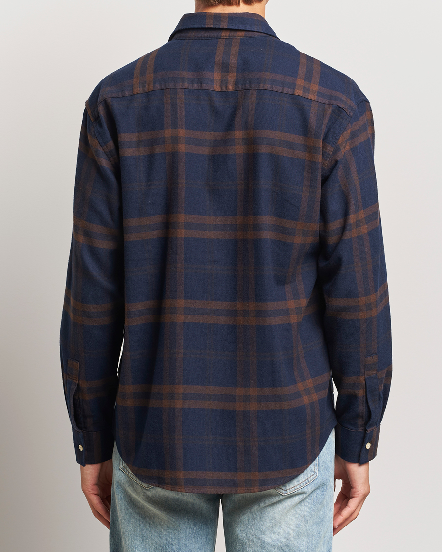 Homme | Chemises | NN07 | Deon Flannel Shirt Blue/Brown