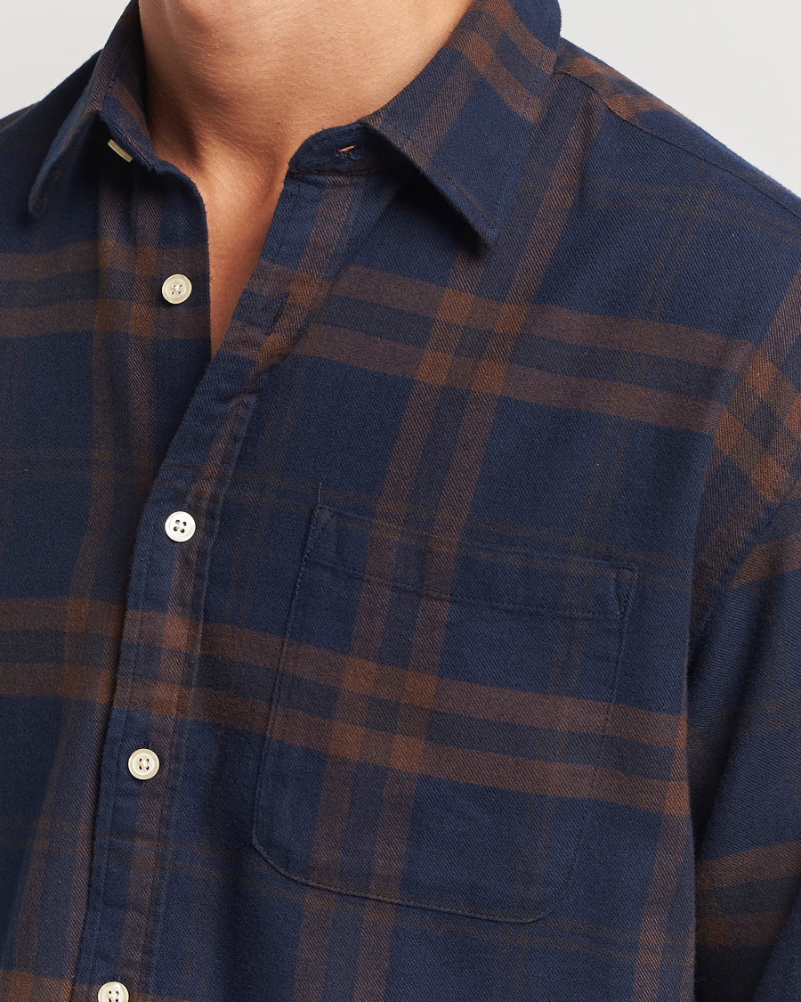 Homme | Chemises | NN07 | Deon Flannel Shirt Blue/Brown