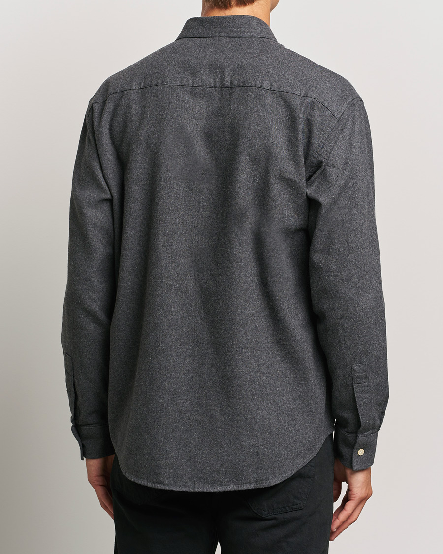 Homme | Chemises | NN07 | Deon Flannel Shirt Dark Grey Melange