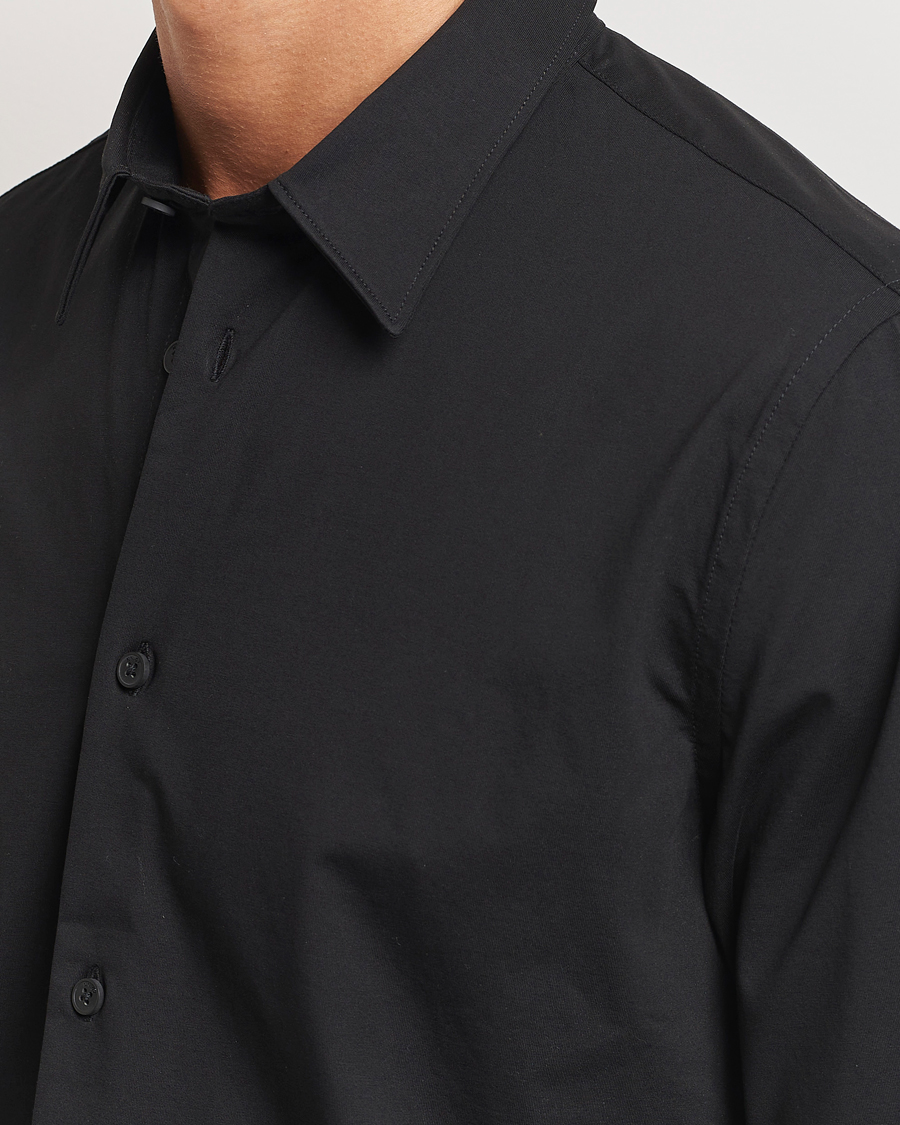 Homme | Chemises | NN07 | Elian Mercerized Cotton Shirt Black