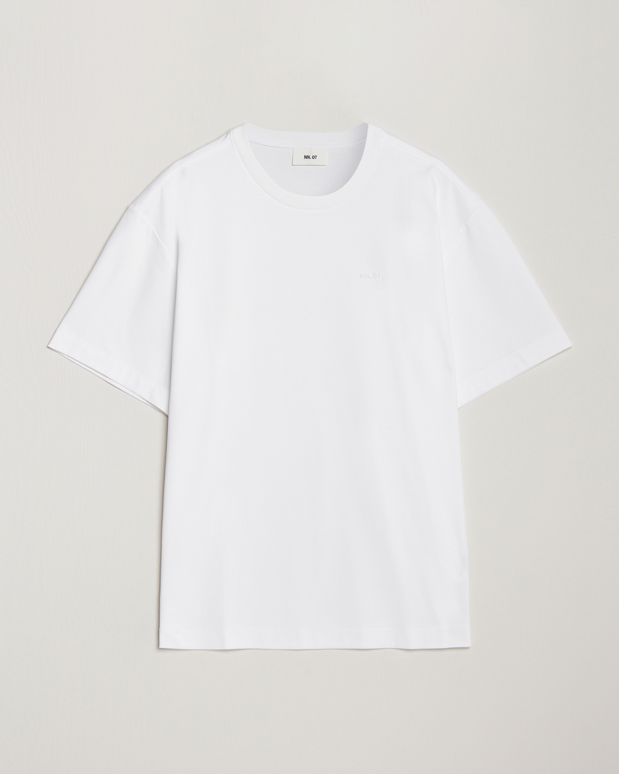 Homme | T-shirts | NN07 | Nat Logo Mercerized Crew Neck T-Shirt White