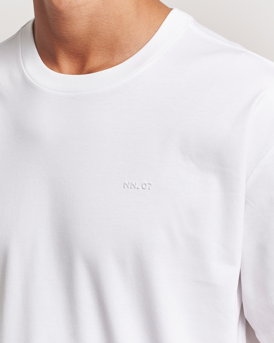Homme | T-shirts | NN07 | Nat Logo Mercerized Crew Neck T-Shirt White