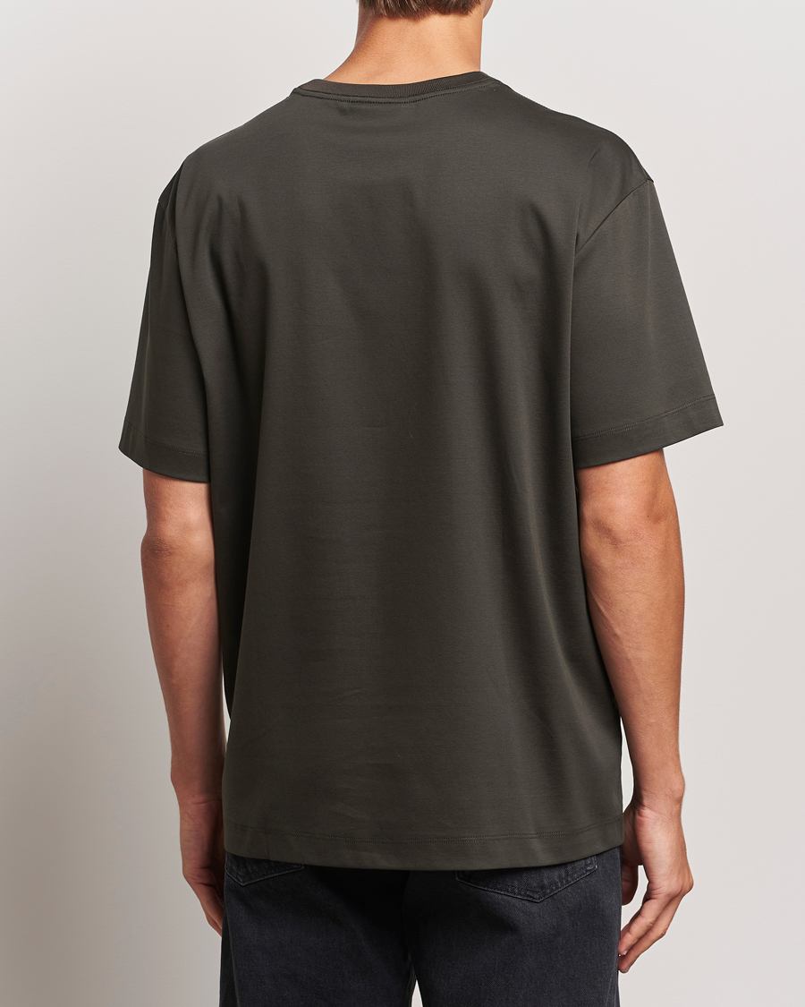 Homme | T-shirts | NN07 | Nat Logo Mercerized Crew Neck T-Shirt Dark Army
