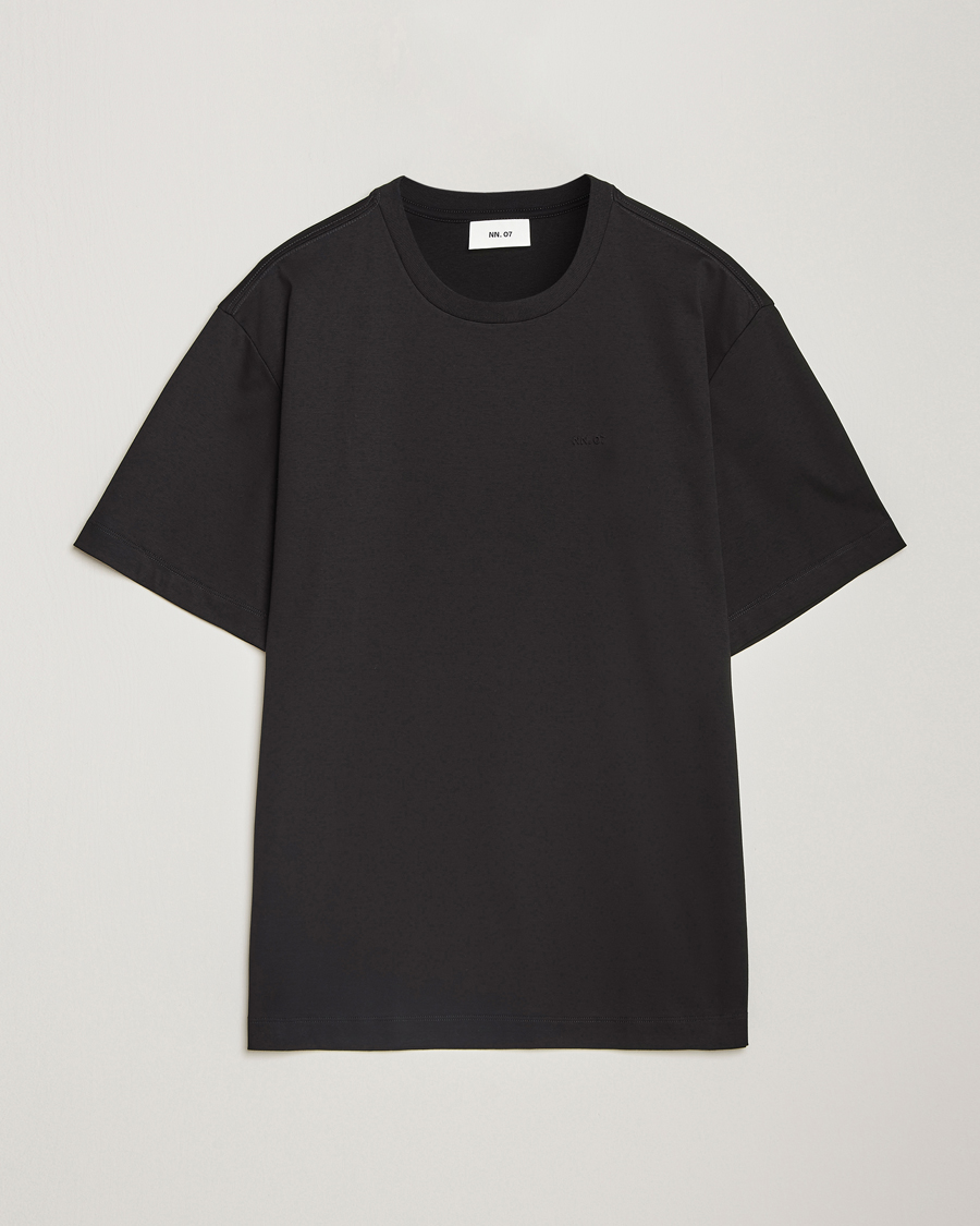 Homme | T-shirts | NN07 | Nat Logo Mercerized Crew Neck T-Shirt Black