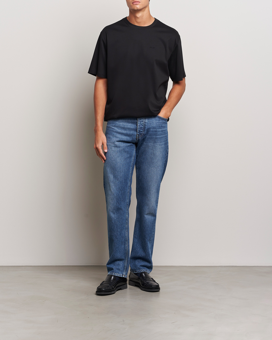 Homme | T-shirts | NN07 | Nat Logo Mercerized Crew Neck T-Shirt Black