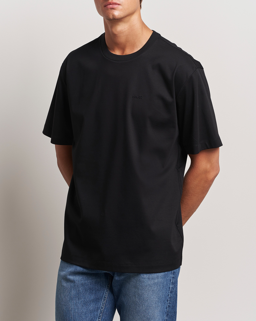Homme | T-shirts | NN07 | Nat Logo Mercerized Crew Neck T-Shirt Black