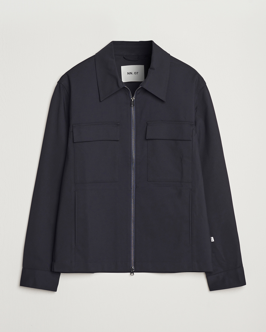 Homme | Chemises | NN07 | Alban Overshirt Navy Blue