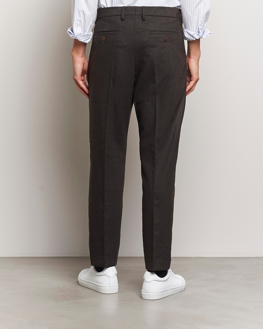 Homme | Pantalons | NN07 | Bill Wool Pleated Trousers Dark Brown