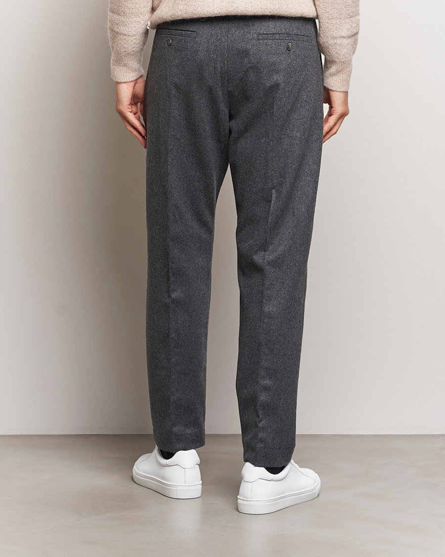 Homme | Pantalons | NN07 | Bill Wool Pleated Trousers Grey Melange