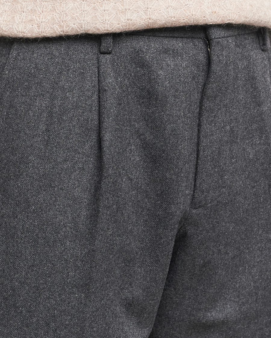 Homme | Pantalons | NN07 | Bill Wool Pleated Trousers Grey Melange