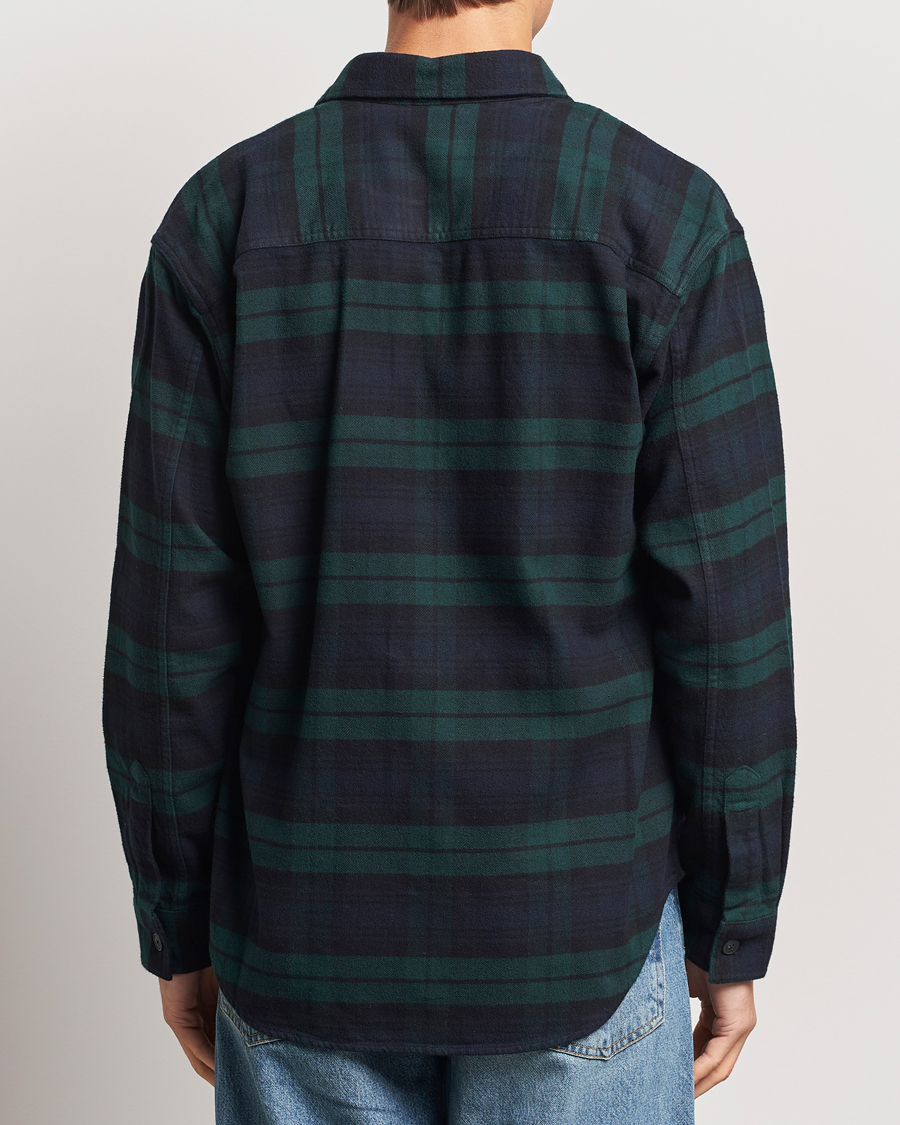Homme | Chemises | NN07 | Adwin Checked Flannel Overshirt Green/Blue