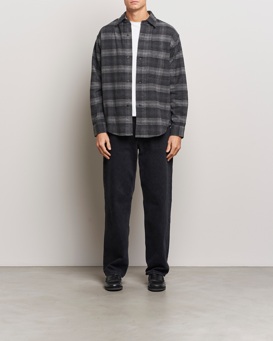 Homme | Chemises | NN07 | Adwin Checked Flannel Overshirt Black/Grey