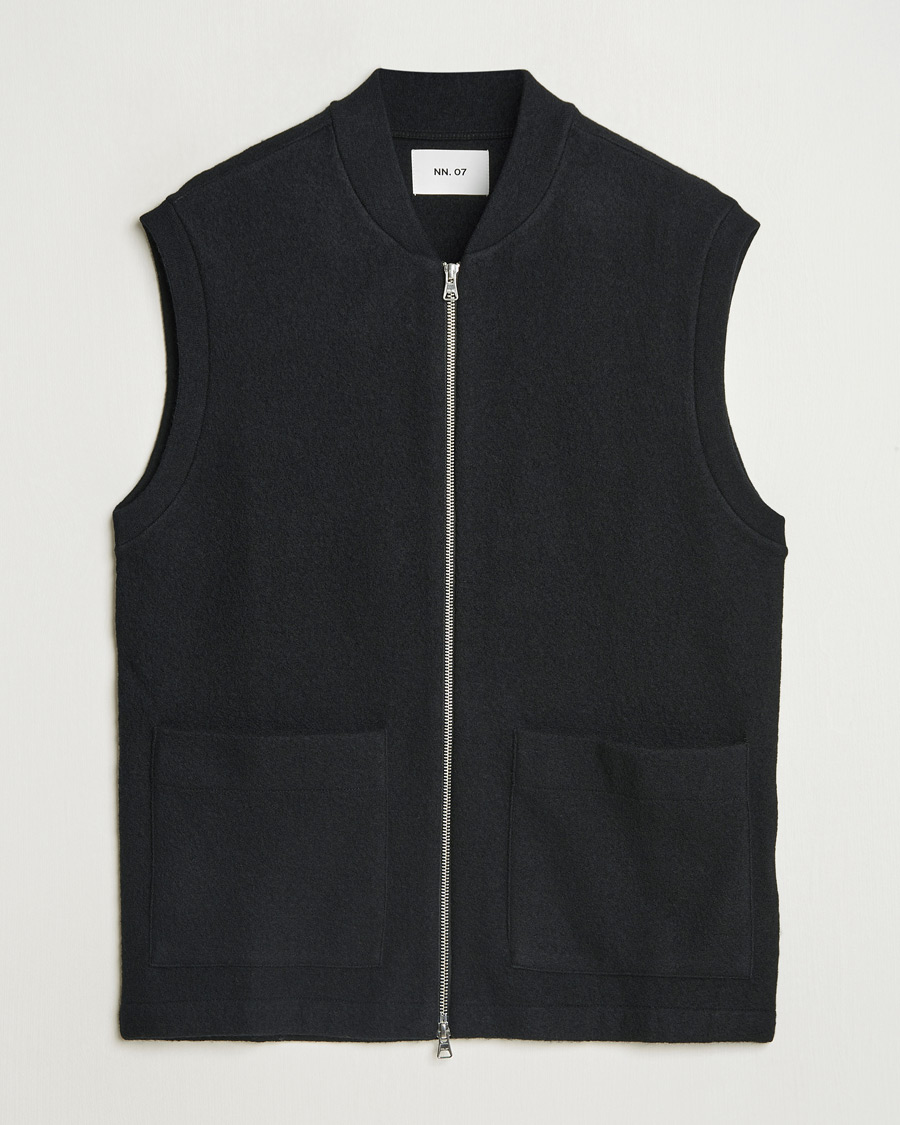 Homme | Pulls Et Tricots | NN07 | Boiled Wool Vest Black