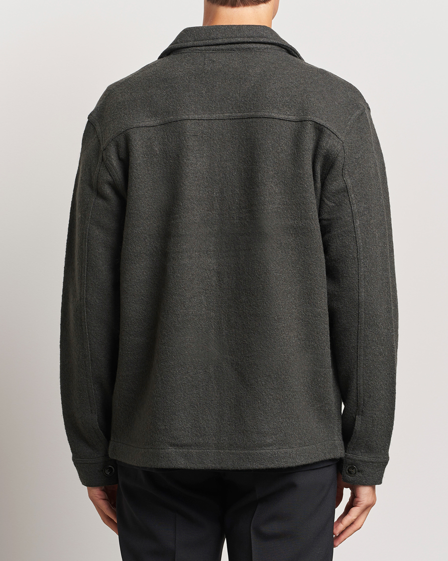 Homme | Pulls Et Tricots | NN07 | Isak Boiled Wool Full Zip Dark Army