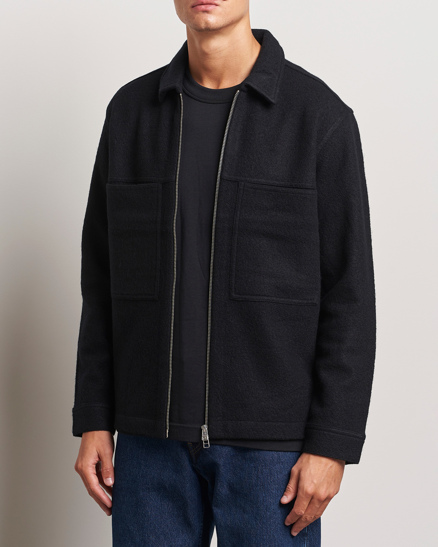 Homme | Pulls Et Tricots | NN07 | Isak Boiled Wool Full Zip Black