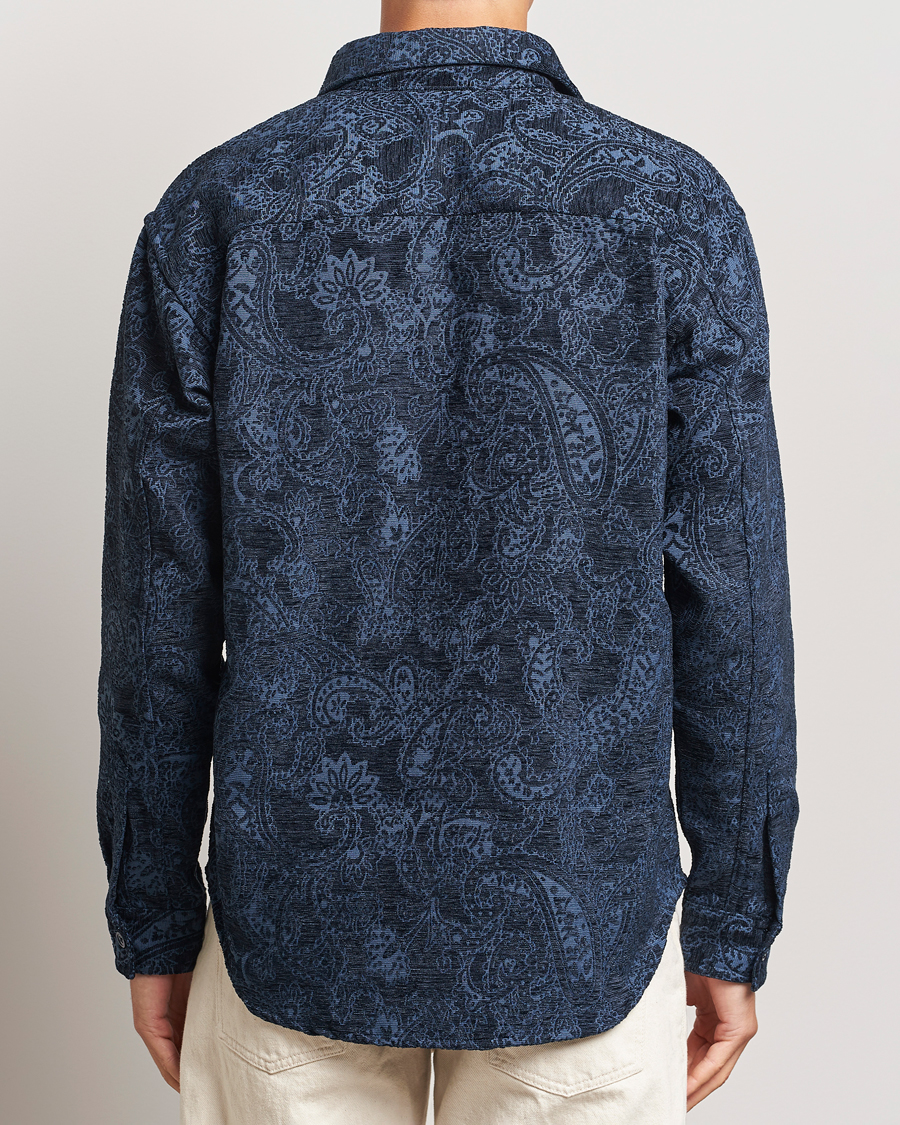 Homme | Chemises | NN07 | Adwin Flower Overshirt Navy Blue