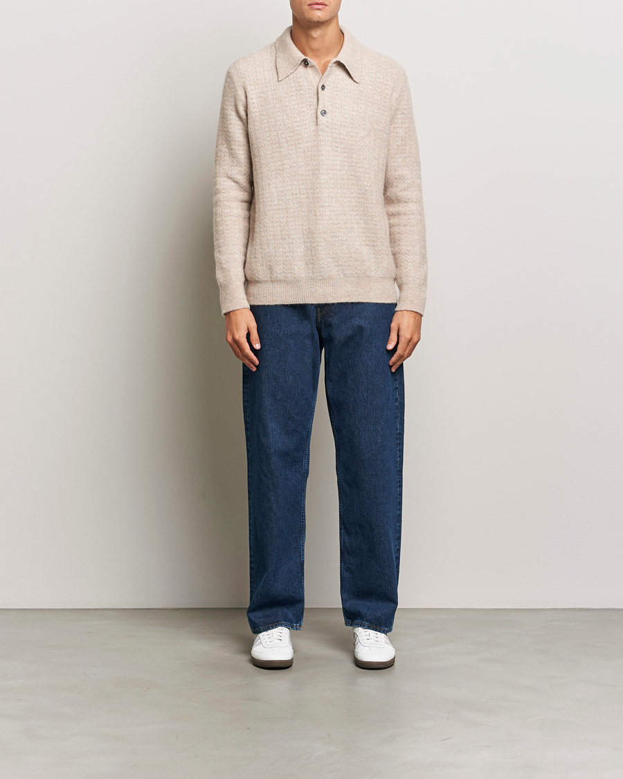 Homme | Pulls Et Tricots | NN07 | Alfie Alpaca Knitted Polo Greige