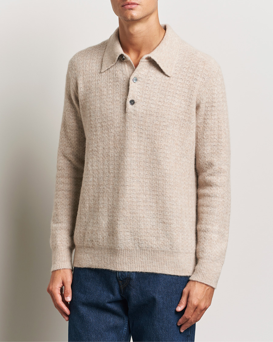 Homme | Pulls Et Tricots | NN07 | Alfie Alpaca Knitted Polo Greige