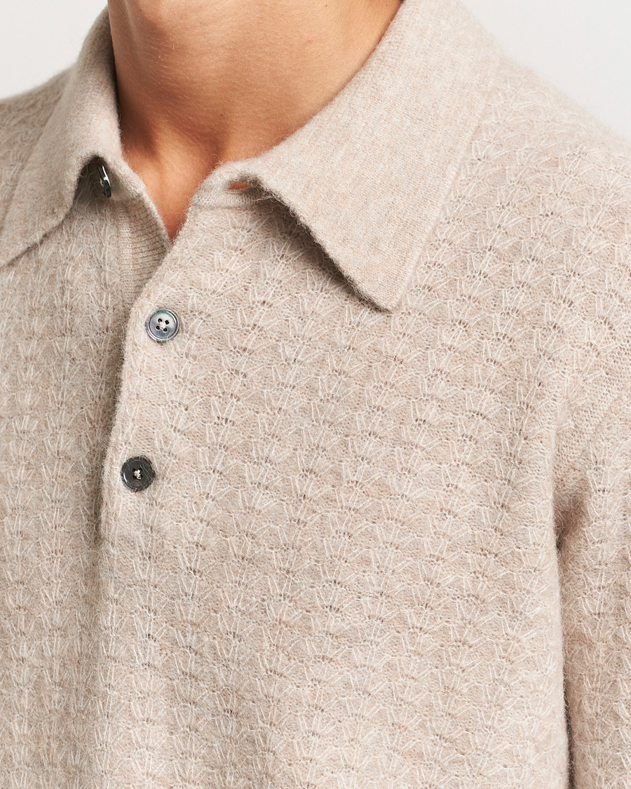 Homme | Pulls Et Tricots | NN07 | Alfie Alpaca Knitted Polo Greige