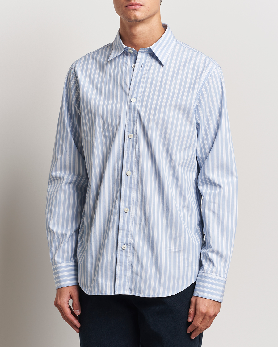 Homme | Chemises | NN07 | Colby Poplin Striped Shirt Blue/White