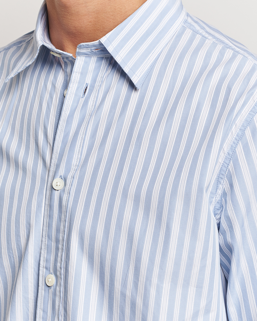 Homme | Chemises | NN07 | Colby Poplin Striped Shirt Blue/White