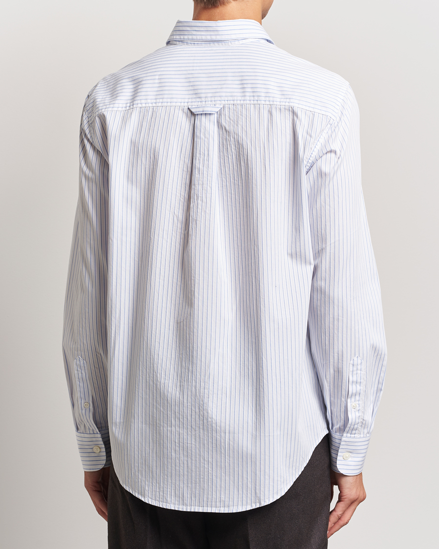 Homme | Chemises | NN07 | Colby Poplin Striped Shirt White/Blue
