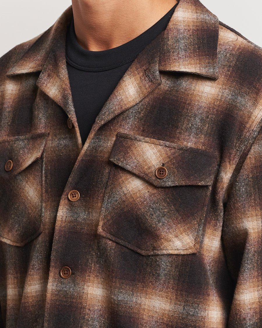 Homme | Chemises | Nudie Jeans | Vincent Shadow Check Overshirt Brown/Beige