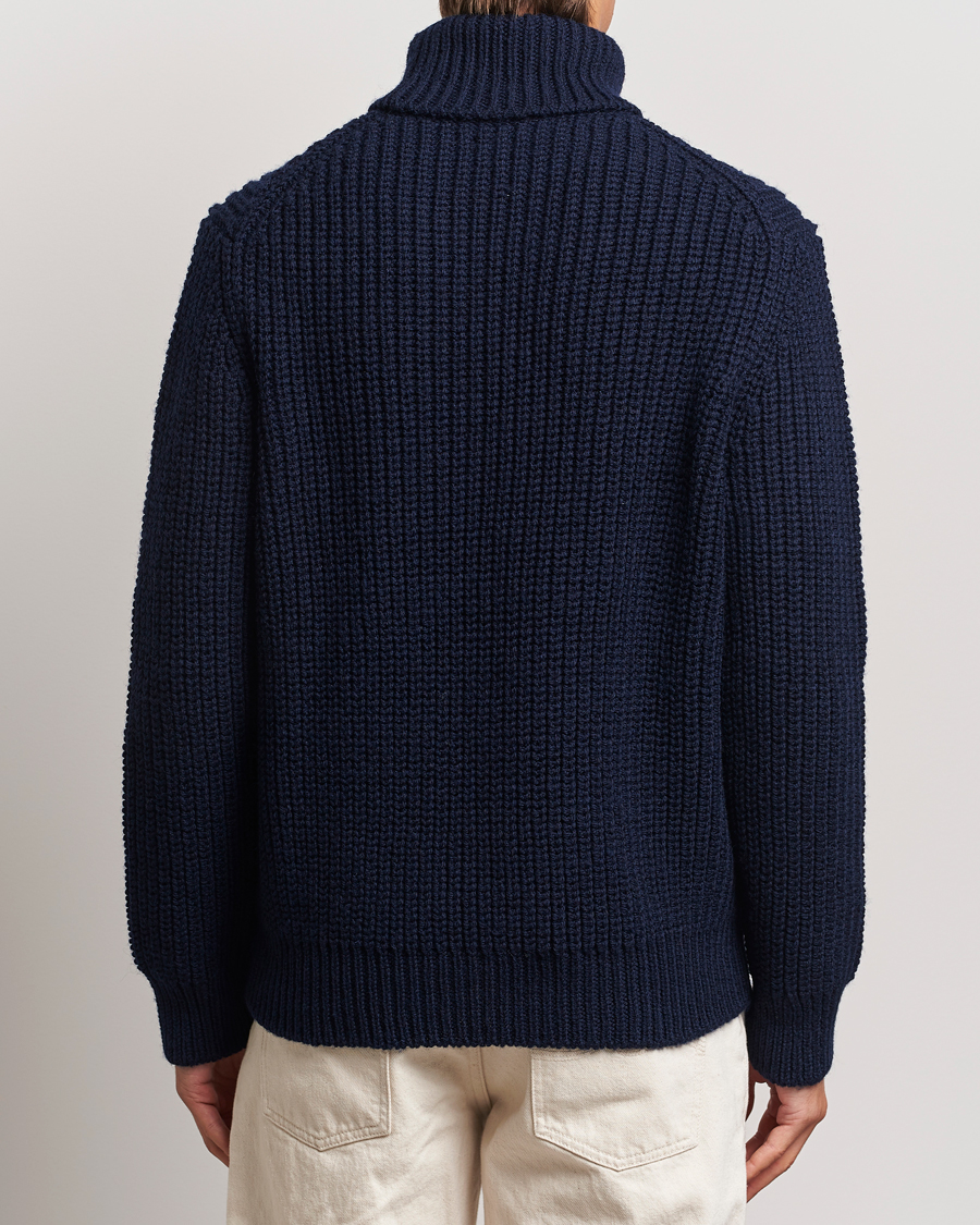 Homme | Pulls Et Tricots | Nudie Jeans | August Chunky Wool Knitted Rollneck Navy