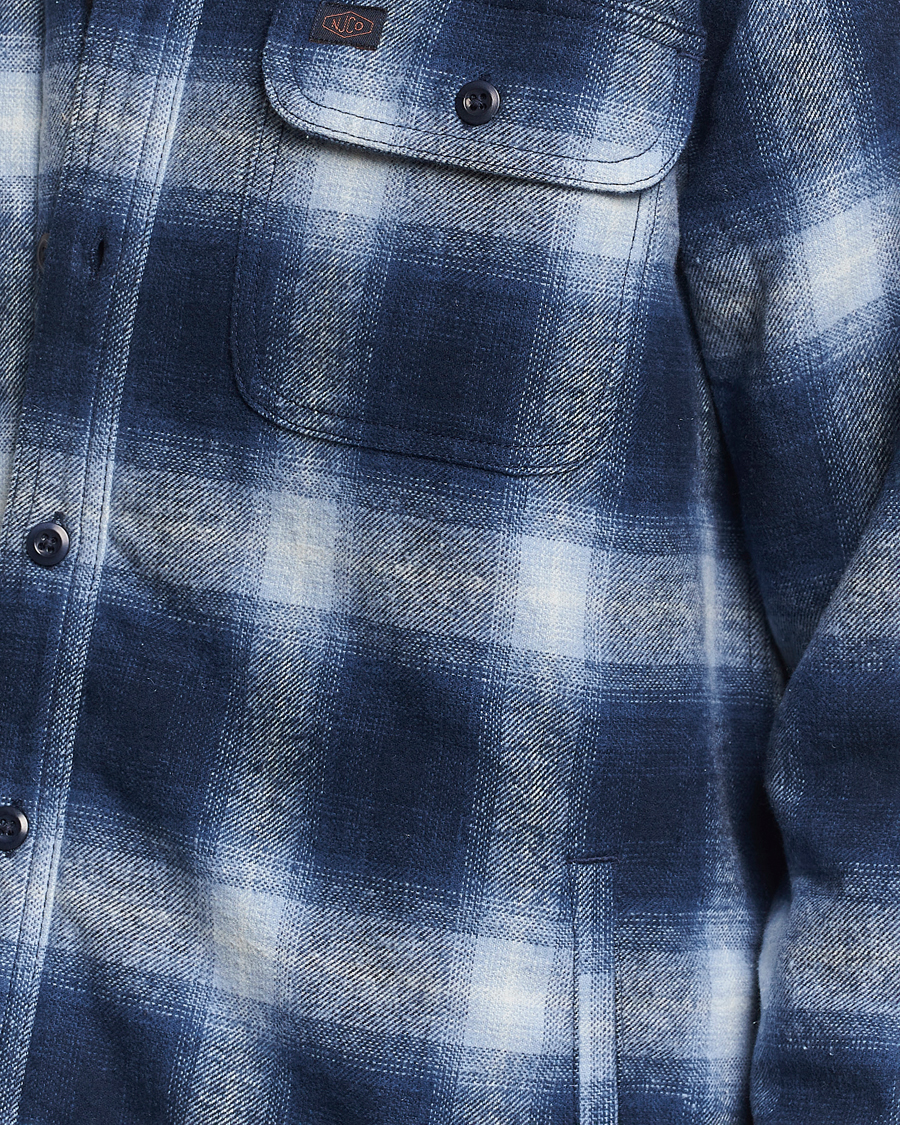 Homme | Manteaux Et Vestes | Nudie Jeans | Glenn Padded Checked Shirt Jacket Blue