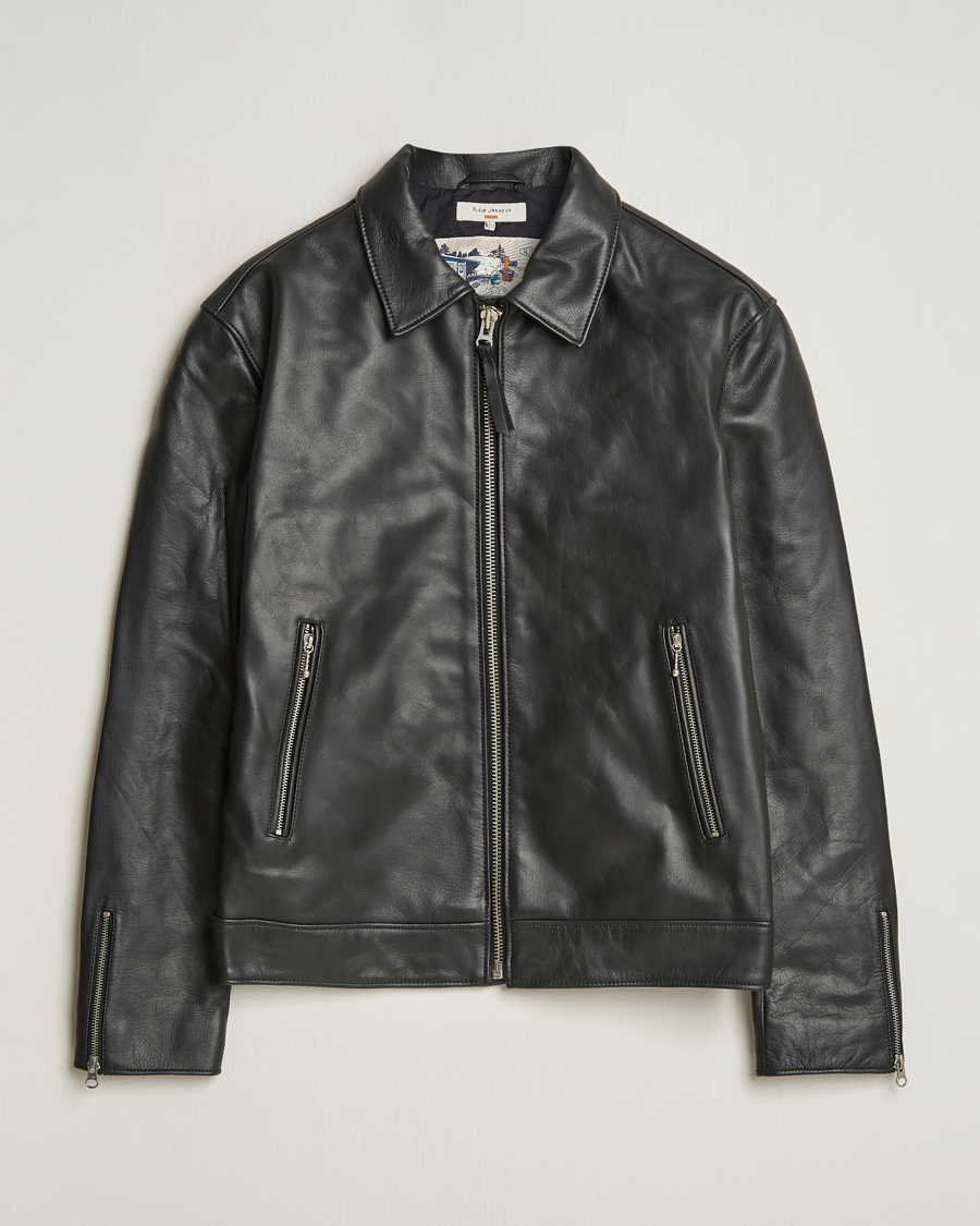 Homme | Manteaux Et Vestes | Nudie Jeans | Eddy Rider Leather Jacket Black