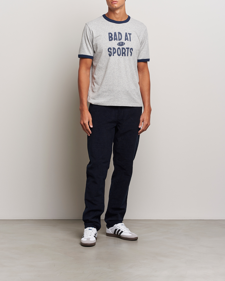 Homme | T-shirts | Nudie Jeans | Ricky Bad At Sport T-Shirt Grey Melange