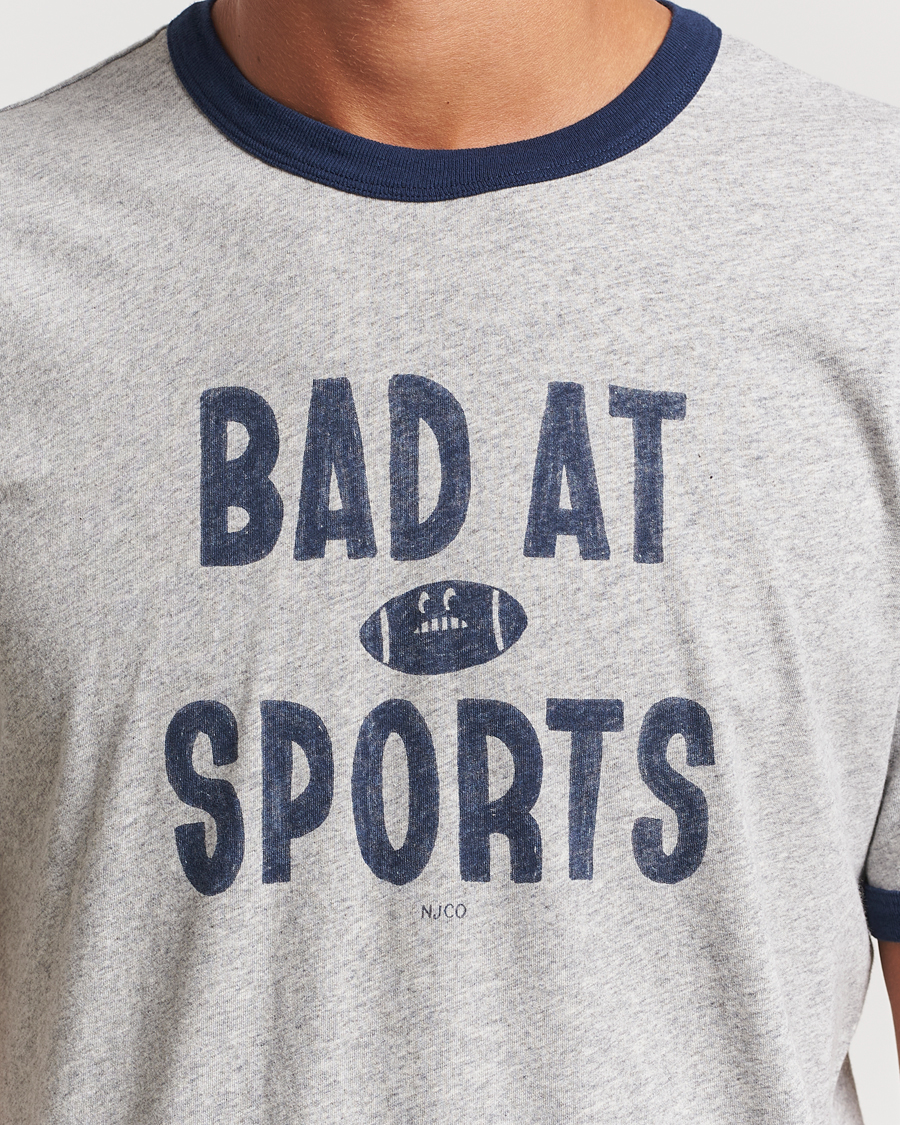 Homme | T-shirts | Nudie Jeans | Ricky Bad At Sport T-Shirt Grey Melange