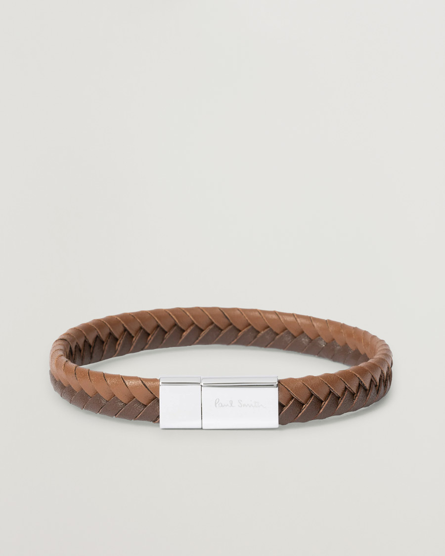 Homme | Paul Smith Two Tone Leather Bracelet Brown | Paul Smith | Two Tone Leather Bracelet Brown