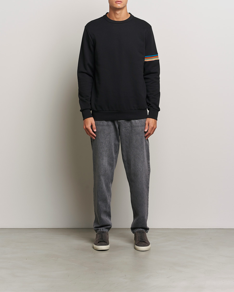 Homme | Pulls Et Tricots | Paul Smith | Striped Arm Sweatshirt Black