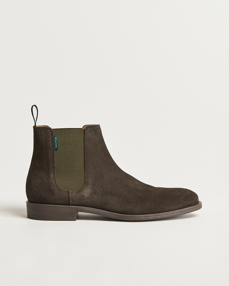 Homme | PS Paul Smith Cedric Suede Chelsea Boot Dark Brown | PS Paul Smith | Cedric Suede Chelsea Boot Dark Brown