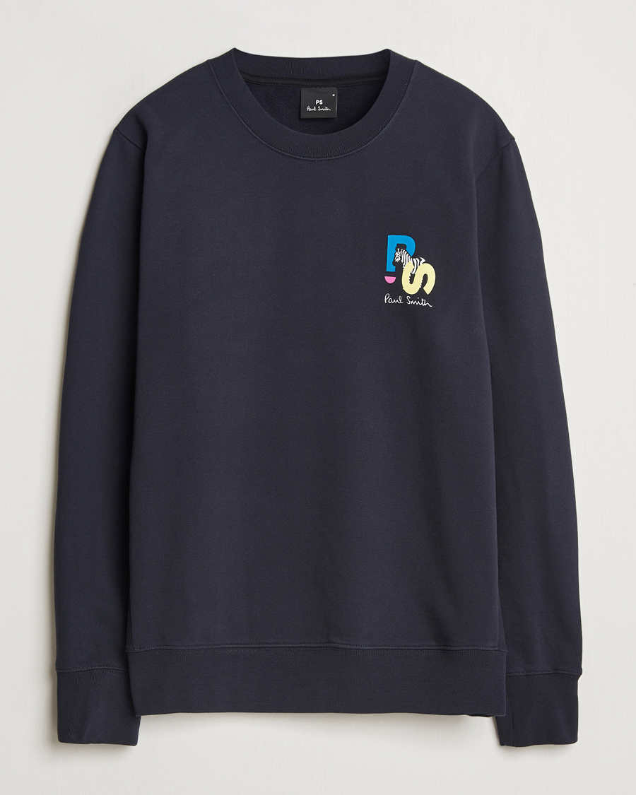Homme | Pulls Et Tricots | PS Paul Smith | PS Zebra Crew Neck Sweatshirt Blue