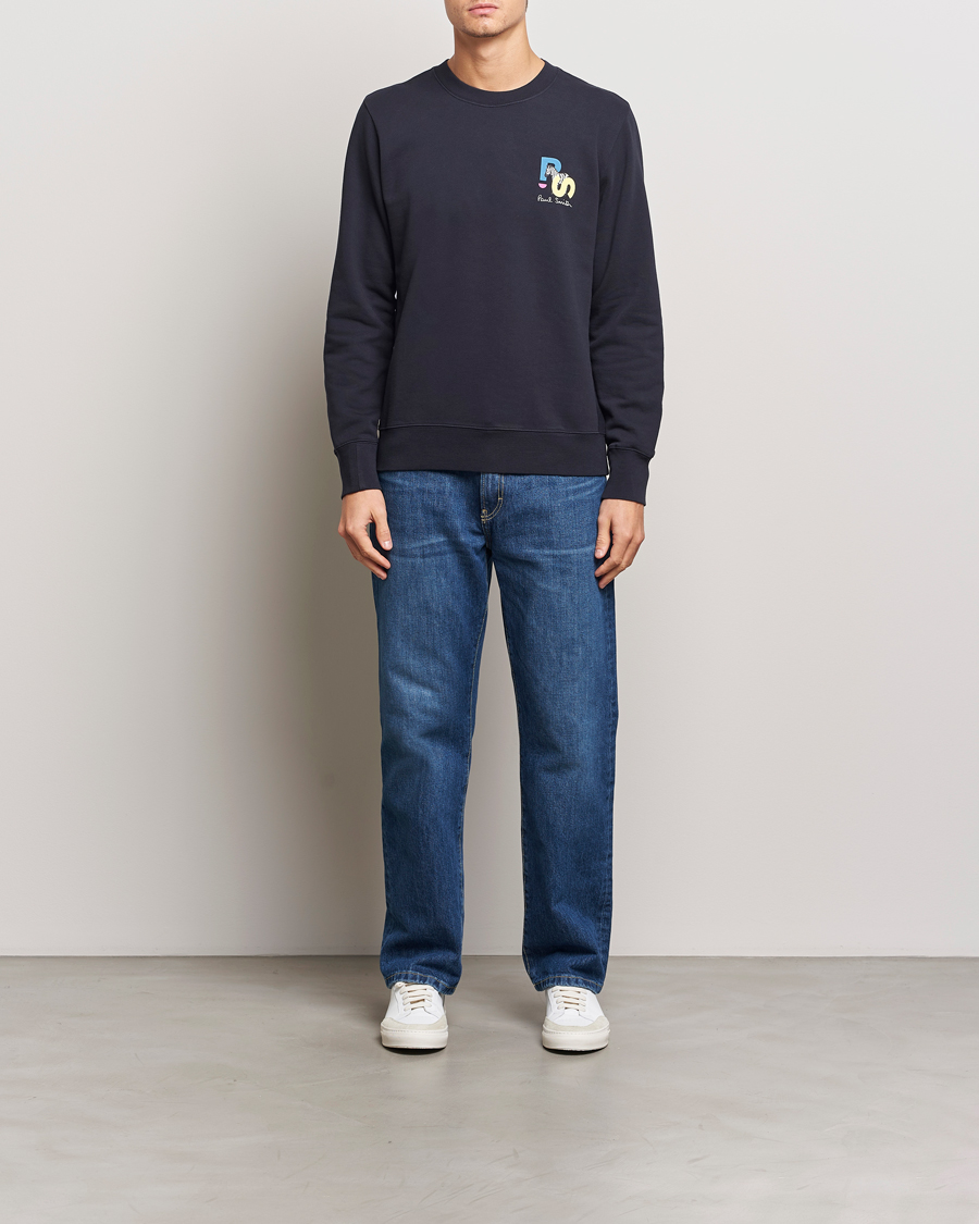 Homme | Pulls Et Tricots | PS Paul Smith | PS Zebra Crew Neck Sweatshirt Blue